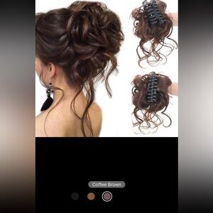 Elegant Natural Fluffy Slouchy
Charm Hair Claw, Bun Hair Extension